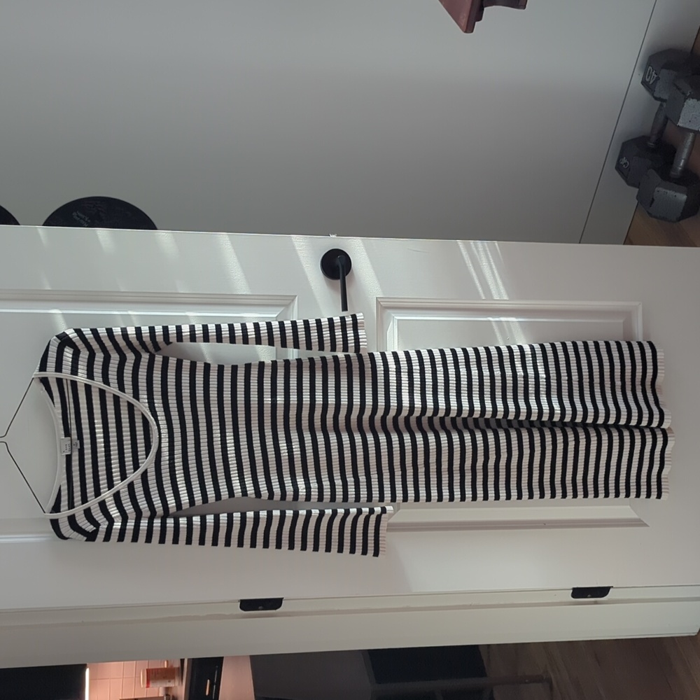 Long Sleeve Knit Maxi Striped Dress